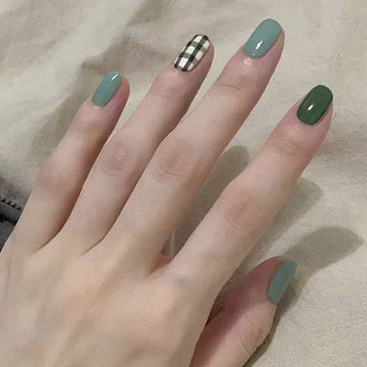 Pegachu uñas postizas 2024 verano modernas colores verdes simples uñas postizas cuadradas transparentes verdes simples